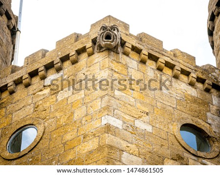 Medieval tower in Cotswolds, England