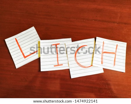 lich word write paper photo