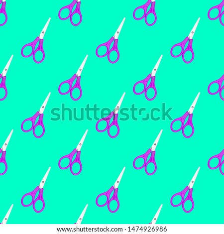 Seamless pattern. Scissors. Use for t-shirt, greeting cards, wrapping paper, posters, fabric print.
