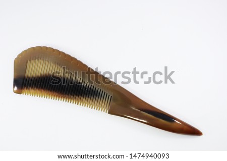 Comb from animal horns used to massage and comb hair