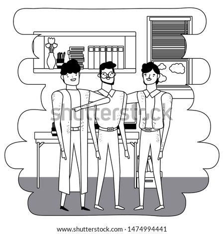 Businessmen avatar cartoon design vector illustration