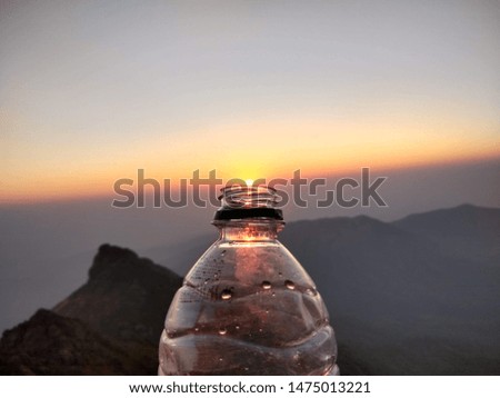 Filling the bottle with the light