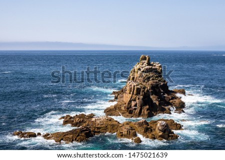 Rocks and Sea Stacks at Land's End, Cornwall, England