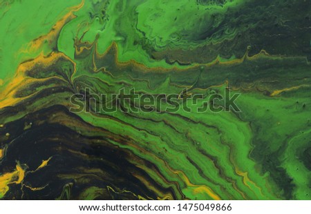 abstract marbleized effect background. green and black creative colors
