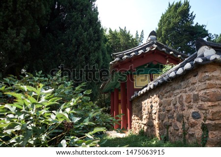 Korean traditional architecture in Gwangmyeong-si, South Korea.