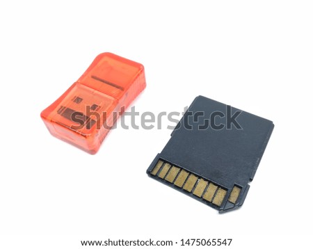 A picture of two memory card reader on white background