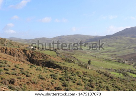 The mountain landscape of northern Tunisia
