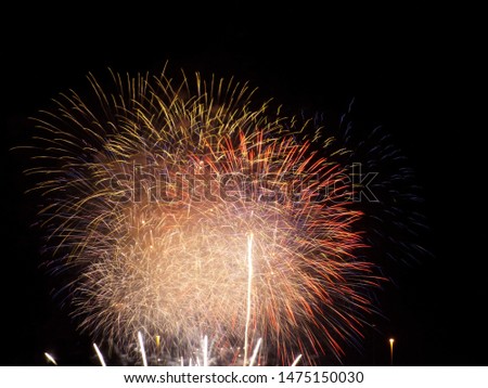 Summer night fireworks, Japan, Hyogo