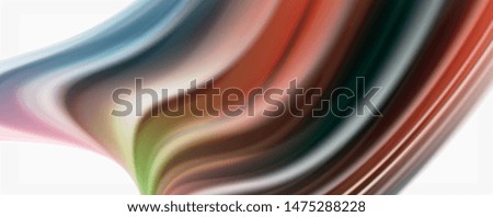 Modern Liquid color flow on white - colorful flow poster. Techno Wave Liquid shape in white color background. Design for your design project. Vector
