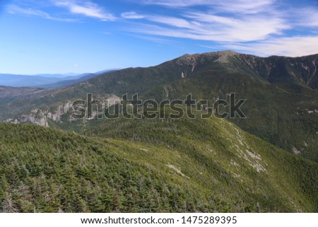 Mount Lafayette as viewed from Cannon Mountain in Franconia Notch State Park, within the White Mountain National Forest of New Hampshire.