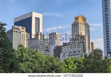 Skyline of New York City seen from Central Park