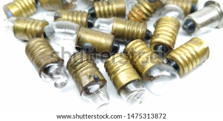 A picture of torch light bulbs isolated on white background