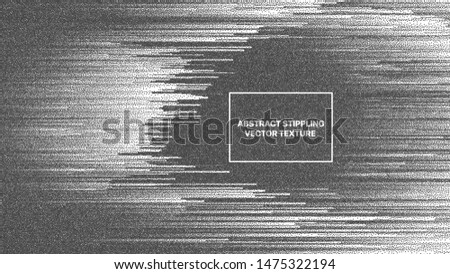 Dotwork Dynamic Flow Lines Stippled Glitch Art Vector Abstract Background In Ultra High Definition Quality. Grainy Dotted Texture