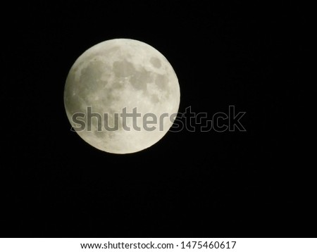 Moon on the evening sky