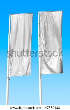 Two empty vertical banners. Blank space for write at your own