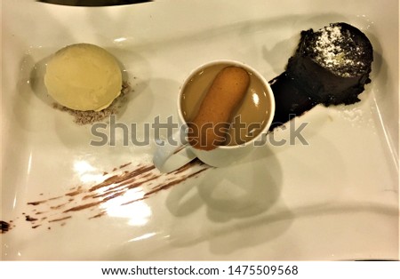 Great picture of desert from five star restaurant.