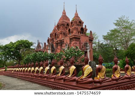 Buddha house temple wat khao angkarn  in Burirum province of Thailand
