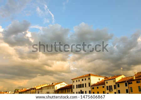 Photo Picture View of Castelfranco Veneto Medieval City in Italy