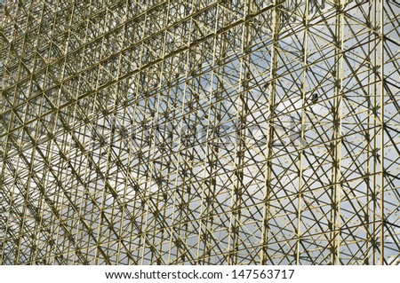Steel structure of huge billboard.