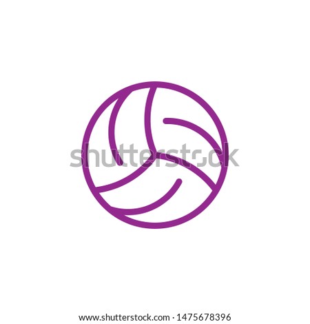 Volley ball outline vector icon