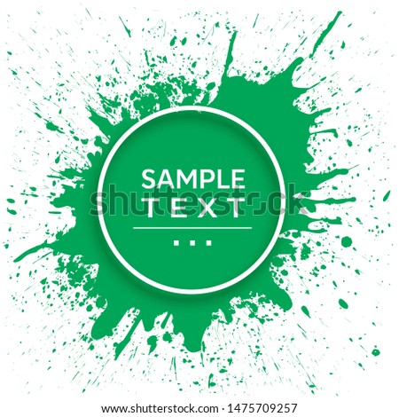 Abstract ink splash design template. Abstract template with splatter. Vector and illustration.