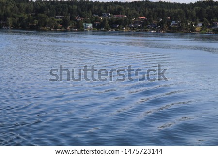 Scandinavian coast photo from ship