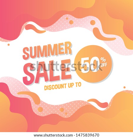 Summer Sale 50% Off Tropical Pastel