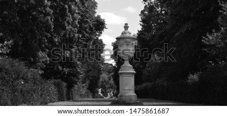 Large Stone Urn in garden 