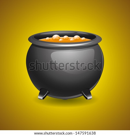 Vector. Pot of soup.