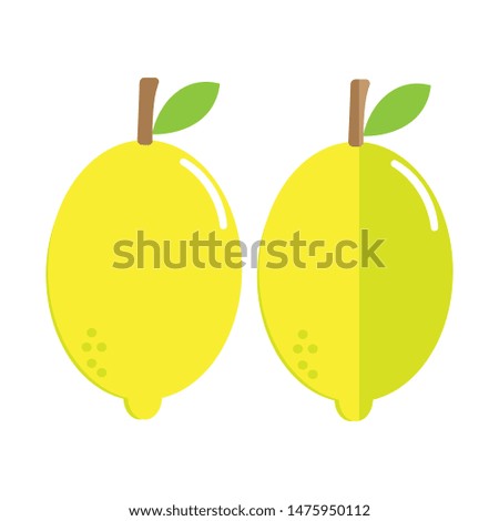 lemon fruit logo vector design