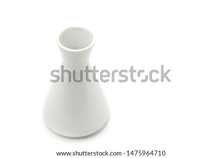 White vase isolated on white background