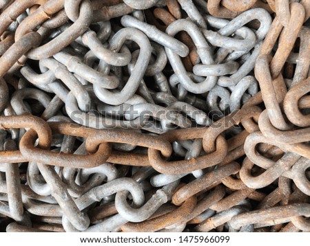 Abstract of Thick Rusty Chain Background 