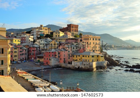 Boccadasse, Genoa, Italy Royalty-Free Stock Photo #147602573