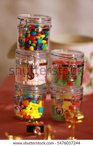 Candy in jars 