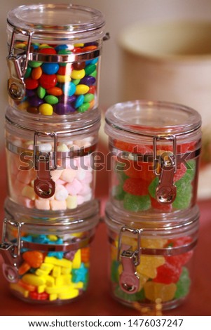 Candy in jars and product photography