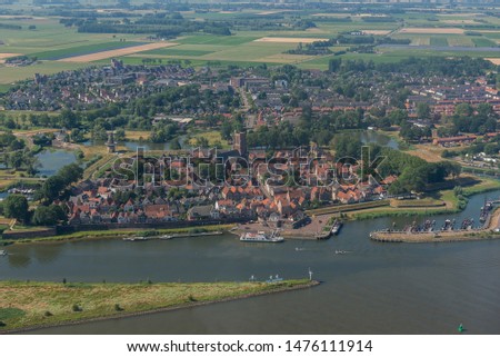 The old fortified town Woudrichem in the Netherlands