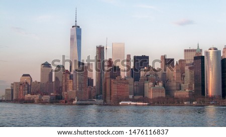 New York City Skyline At Sunset