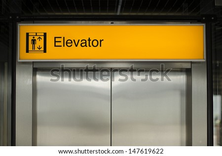 Illuminated elevator sign 