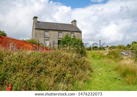 Old abandoned house on the hill West Coast of Ireland  Royalty-Free Stock Photo #1476232073