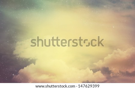 The  sky with clouds as vintage background