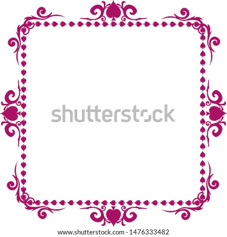 Fleur / Floral & Spade Decorative Frame Decal element