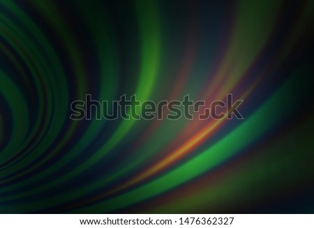 Dark Green, Yellow vector template with abstract lines. A vague circumflex abstract illustration with gradient. A completely new template for your business design.