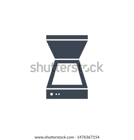 Scanner related vector glyph icon. Isolated on white background. Vector illustration.