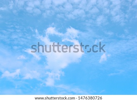 Blue sky with white cloud. Beautiful sky background and wallpaper. Clear day and good weather in the morning. 