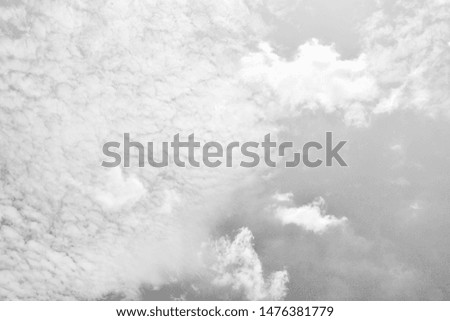 Black sky with white clouds. Beautiful sky background and wallpaper.