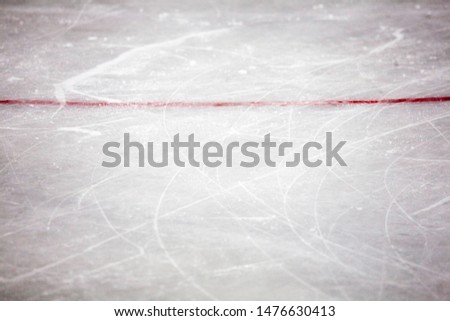 ice texture on the hockey rink, traces of the skates