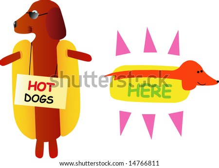vector collection of hot dogs 02