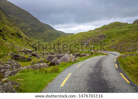drive over Ballaghbeama Gap in Co Kerry, Ireland