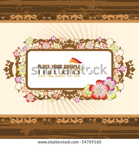 Brown floral banner
