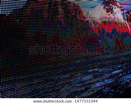Colored LED Smd Pixel Pitch. LEDs light modules. RGB Lights with animation video background.